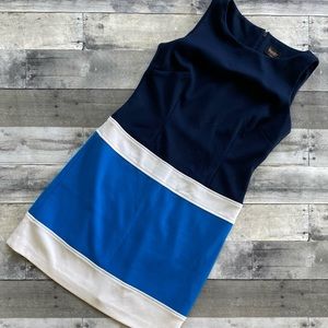 Shift Laundry blue geo dress